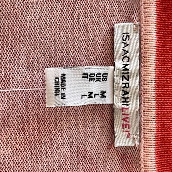 NWT Issac Mizrahi Live! Coral Floral One Button Cardigan Sweater Women’s Medium - Picture 9 of 10